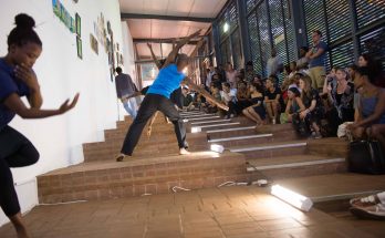Dancers from the Flatfoot Dance Company