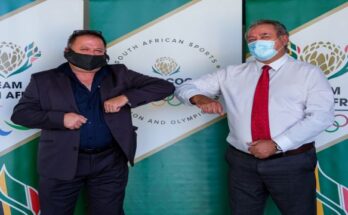 L-R - Neil Wilkinson Managing Director at Kryolan South Africa and Barry Hendricks SASCOC President_6_ (002)