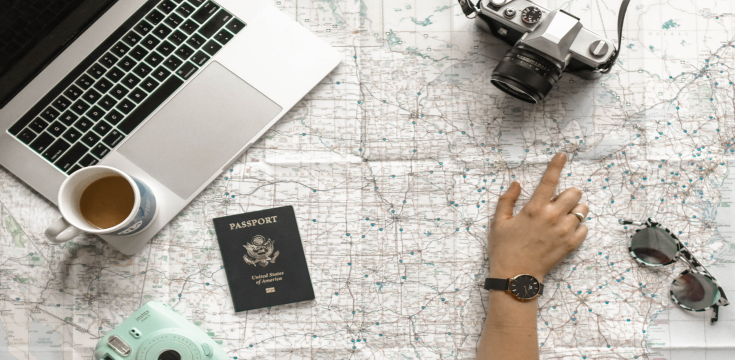travel-map-notebook-camera