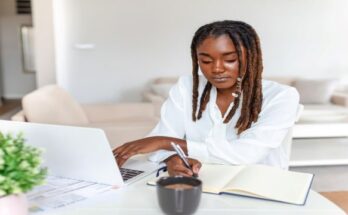 young-black-female-workspace