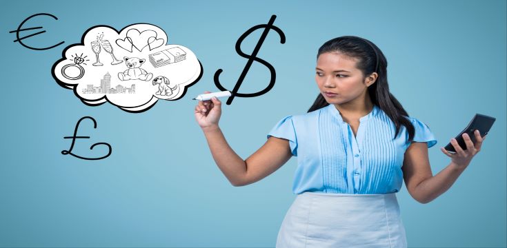 woman-drawing-air-symbols-dollar