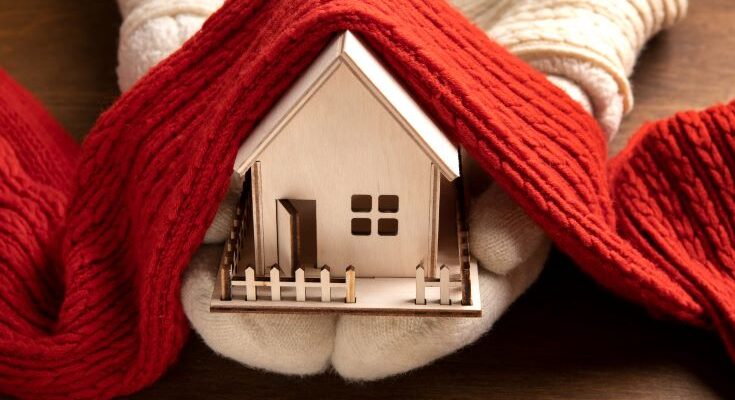 Winter home maintenance concept